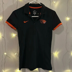 OSU Nike Dri Fit Fitted Button Down Polo 🧡🖤🦫​​​